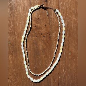 White Moonstone Beaded Necklace